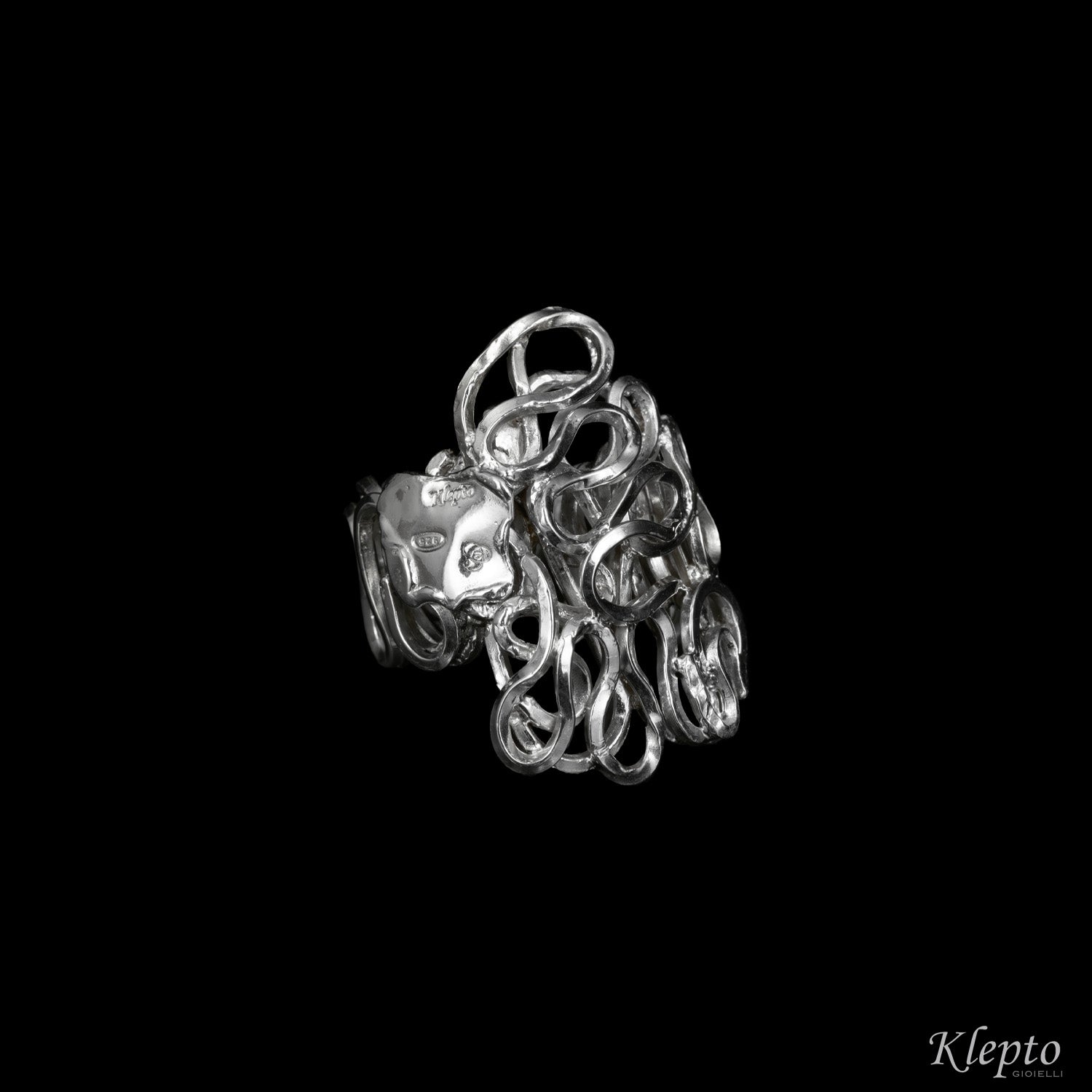 Anello in Argento Silnova® a filo intrecciato