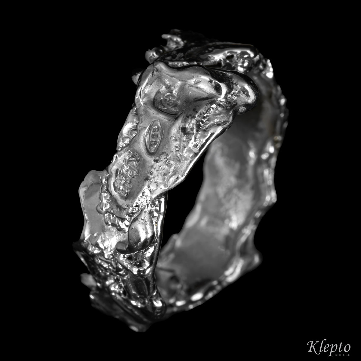 Anello in Argento Silnova® con dettagli in oro giallo