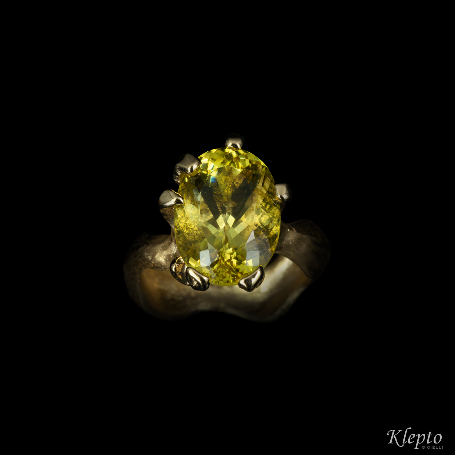 Anello in Oro giallo con Eliodoro