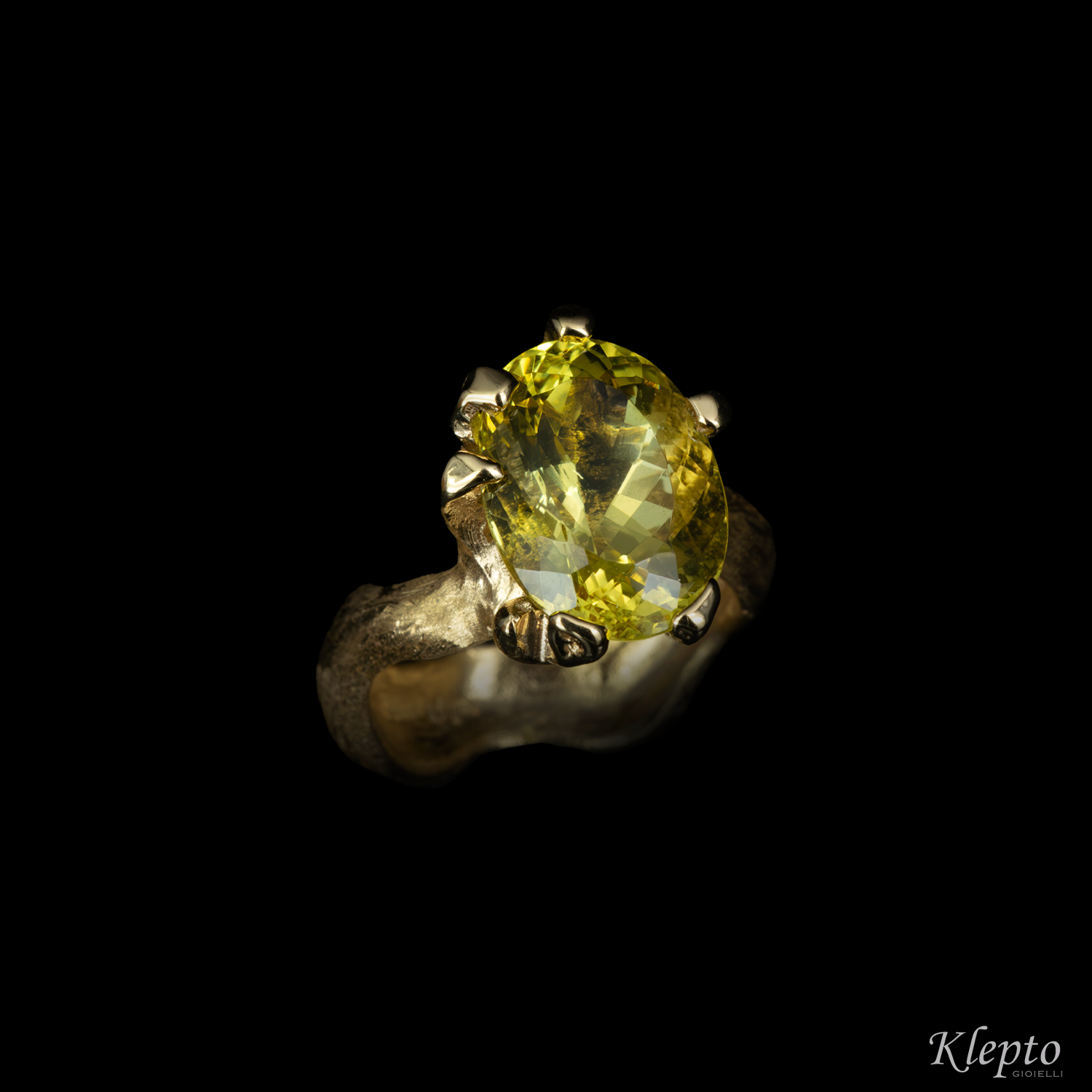 Anello in Oro giallo con Eliodoro