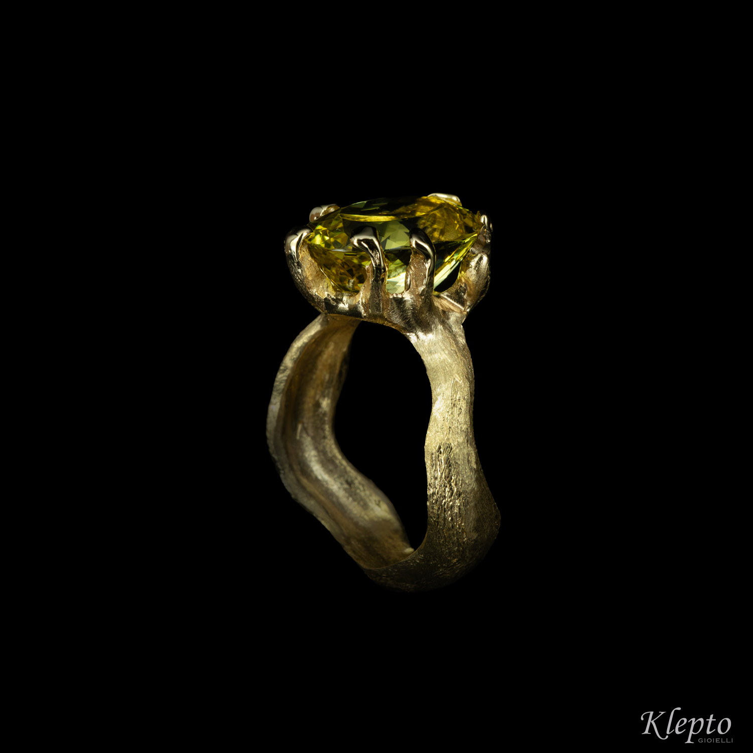 Anello in Oro giallo con Eliodoro