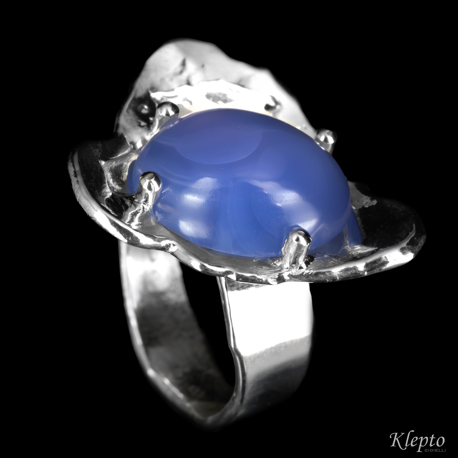 Anello in Argento Silnova® con Agata lavanda