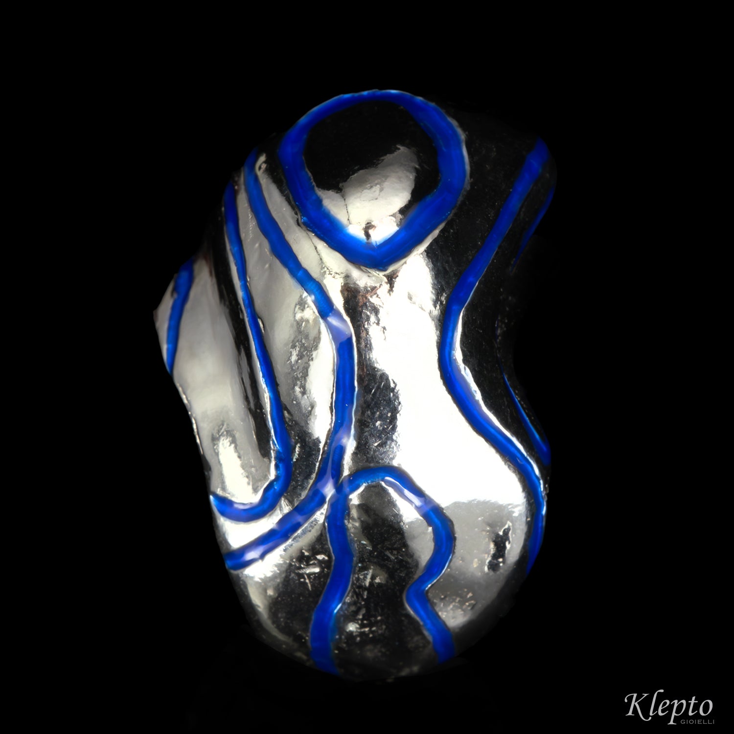 Anello in Argento Silnova® e con dettagli smaltati