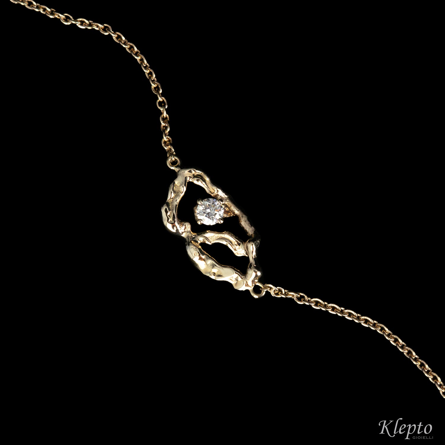 Bracciale in oro "Pepita" con Diamante