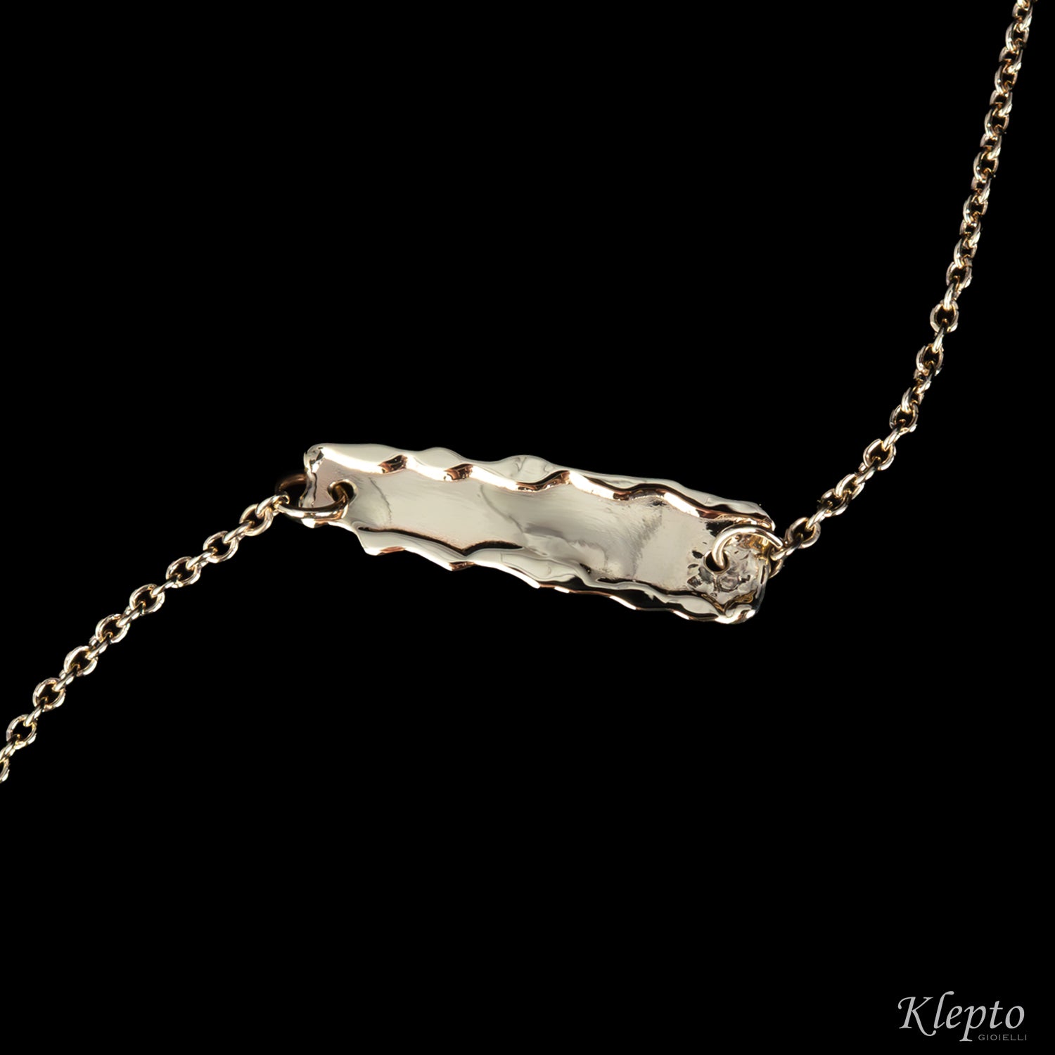 Bracciale in oro con lastra fusa personalizzabile