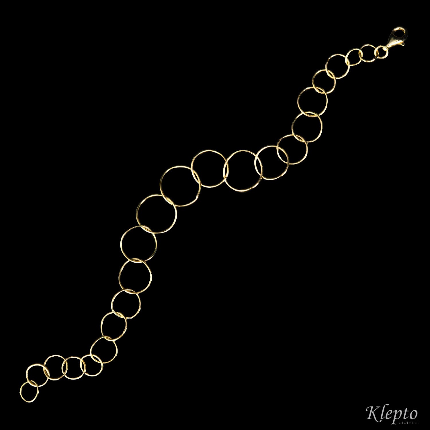 Bracciale in oro giallo ad anelli