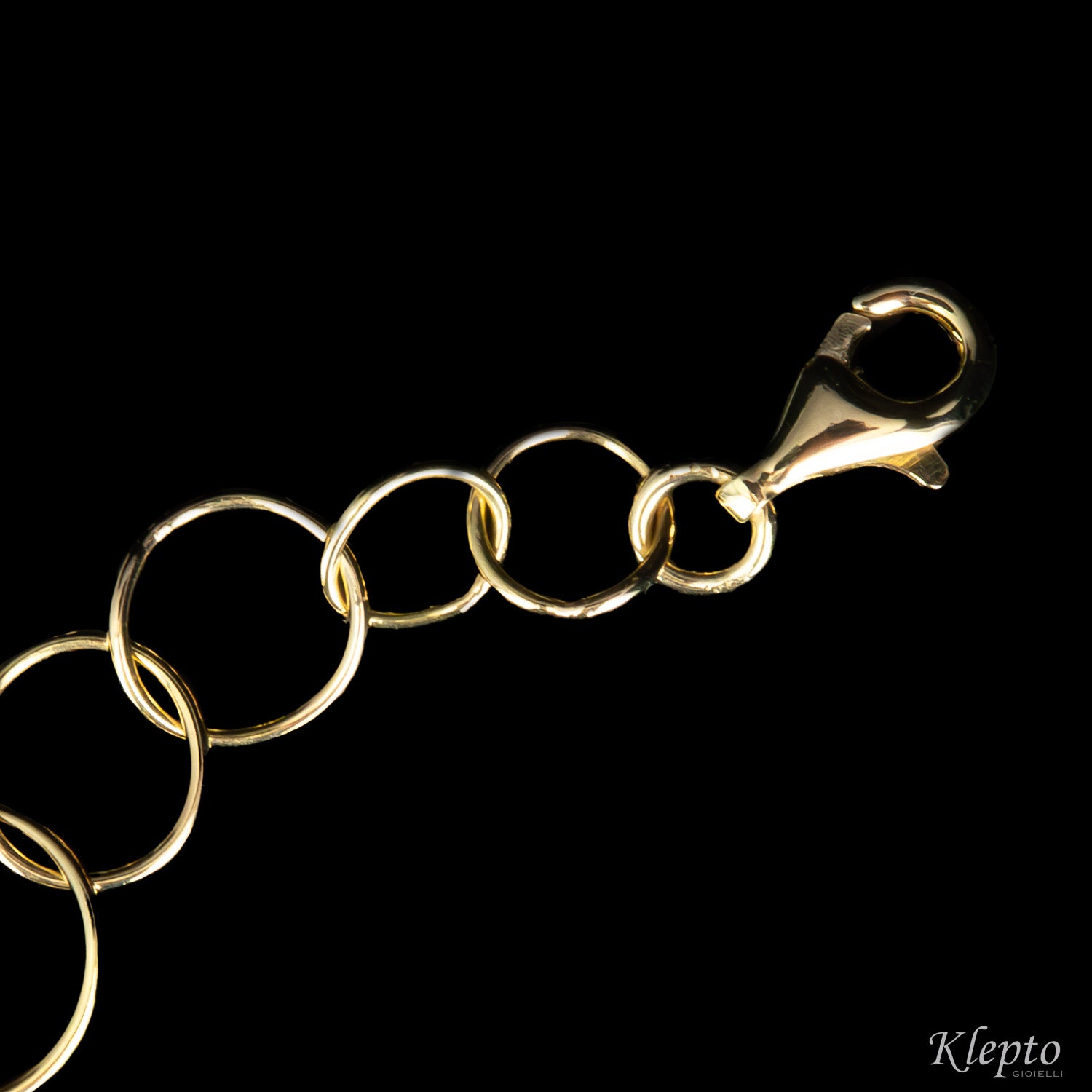Bracciale in oro giallo ad anelli