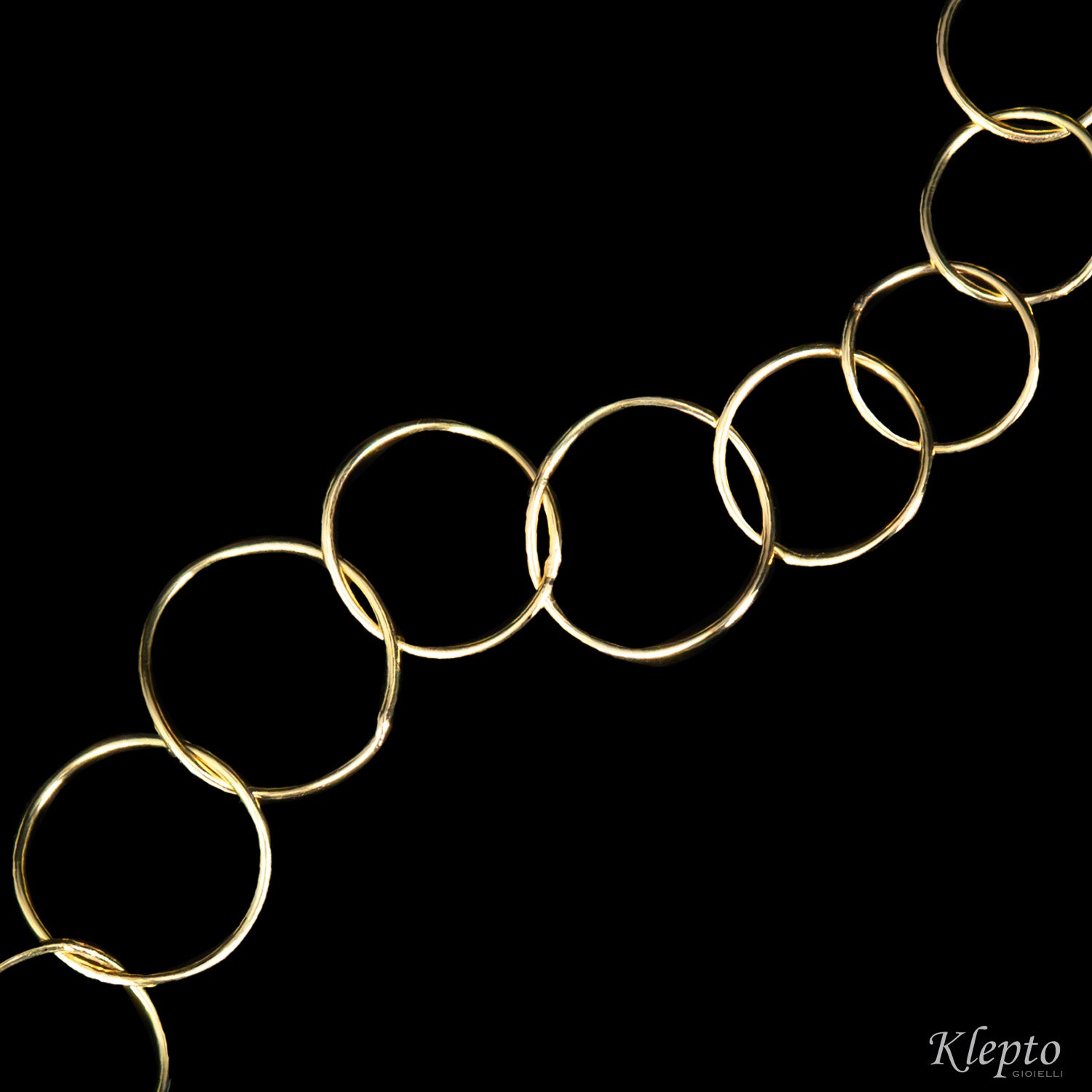 Bracciale in oro giallo ad anelli