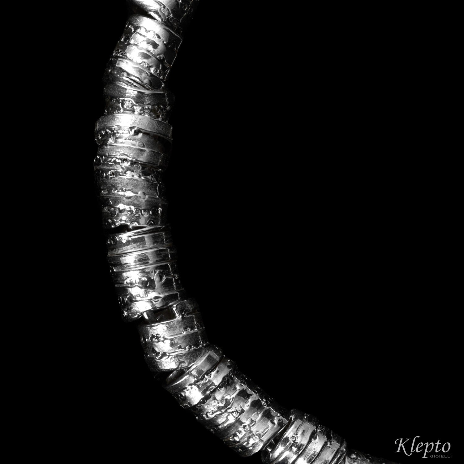 Bracciale in Argento Silnova® a filo pressato