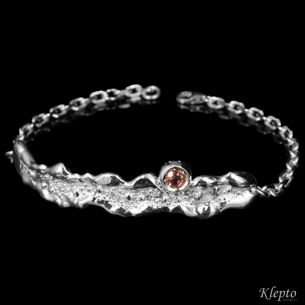 Bracciale in Argento Silnova® "Oasi" con Tormalina rosa