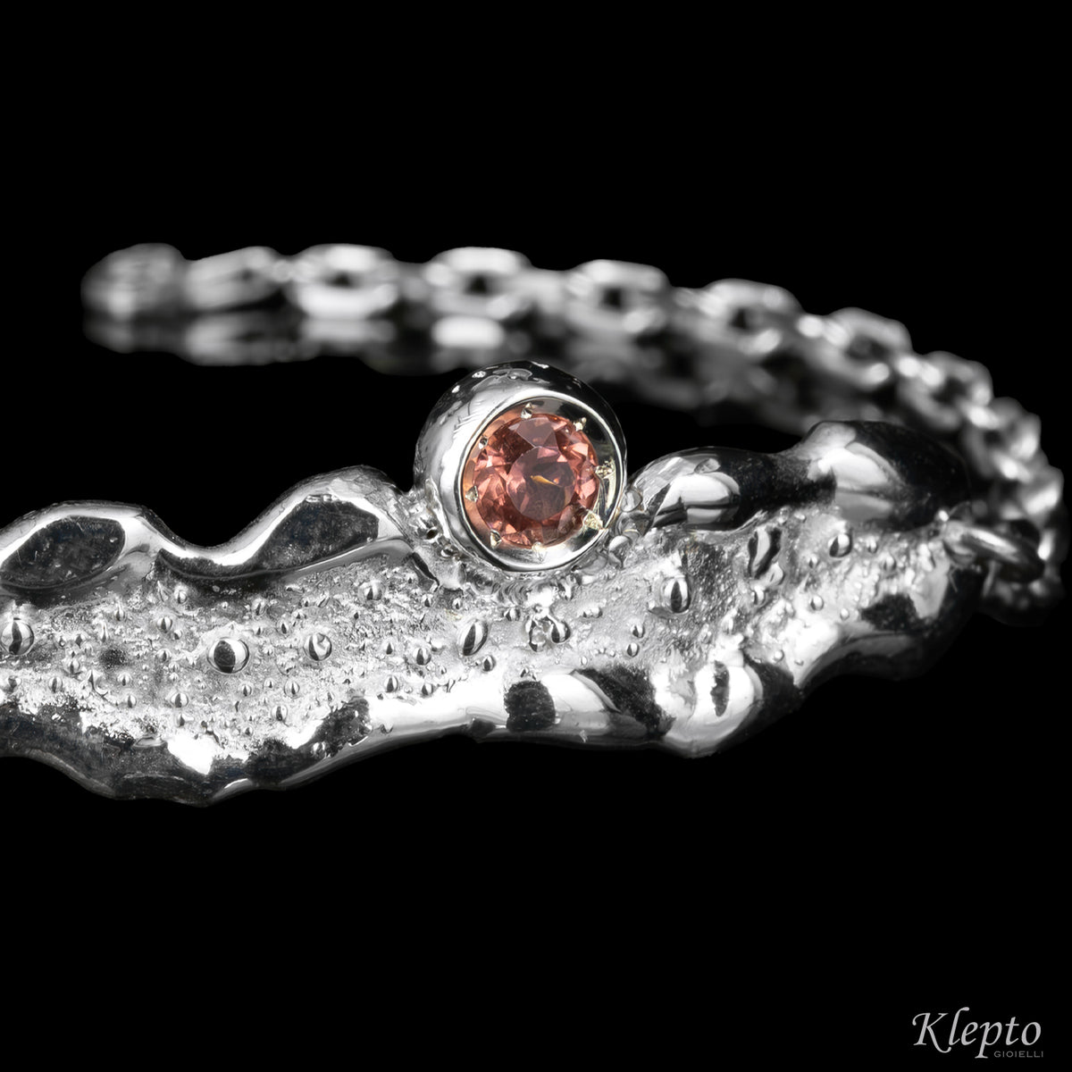 Bracciale in Argento Silnova® "Oasi" con Tormalina rosa