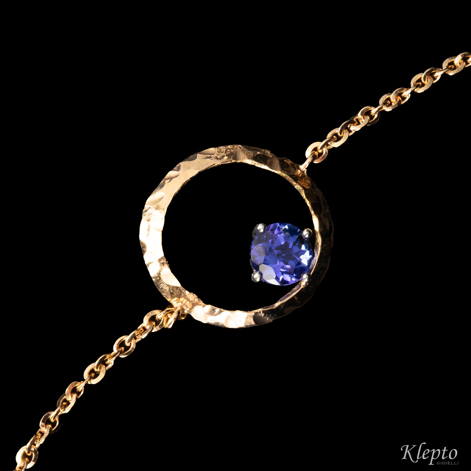 Bracciale in oro rosa e bianco "Pulsar" con pietre preziose