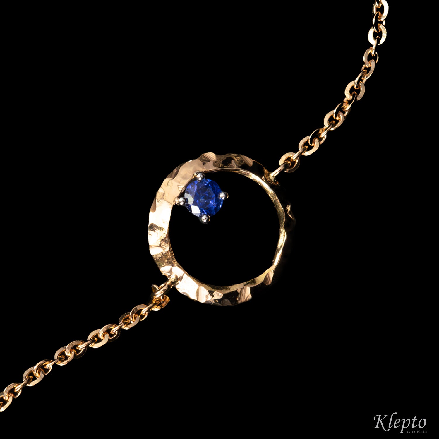 Bracciale in oro rosa e bianco "Pulsar" con pietre preziose