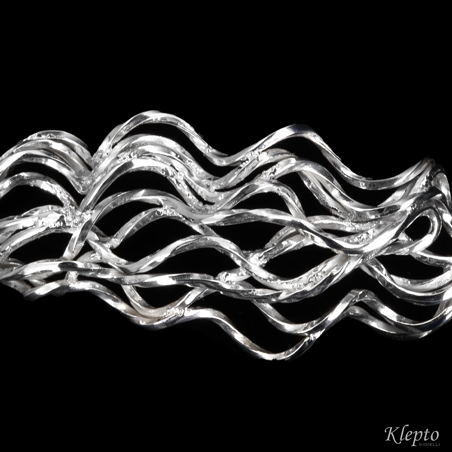 Bracciale in Argento Silnova® a filo intrecciato