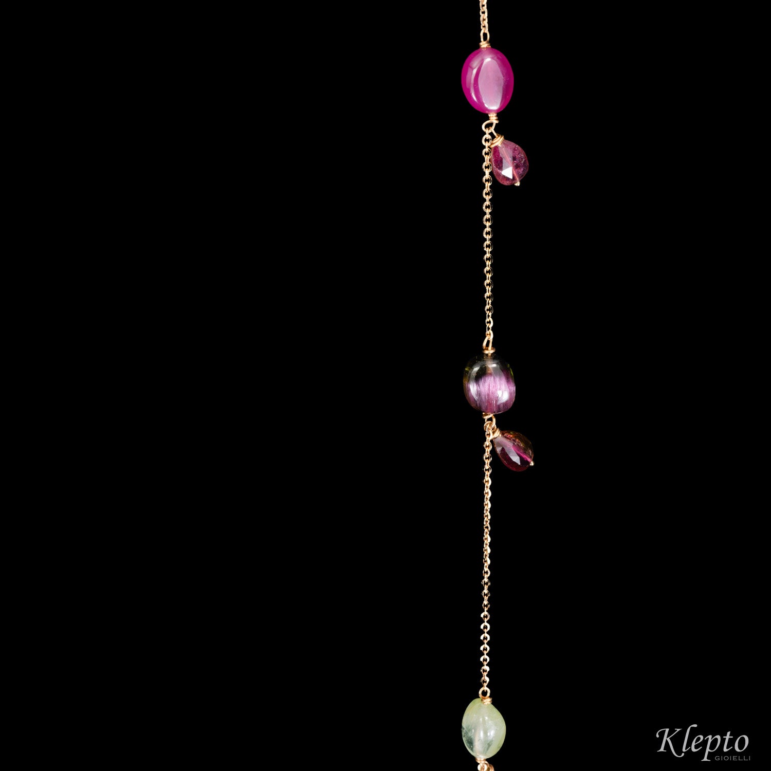 Collana in oro rosa "Chanel" con Tormaline