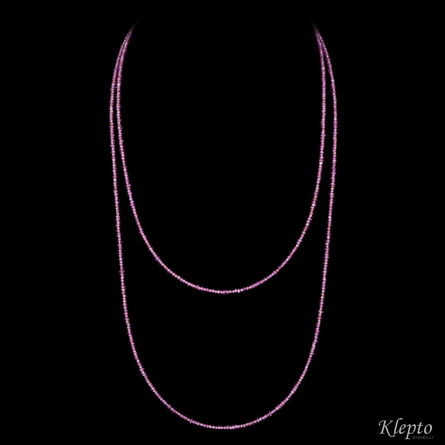 Collana lunga con Rodolite