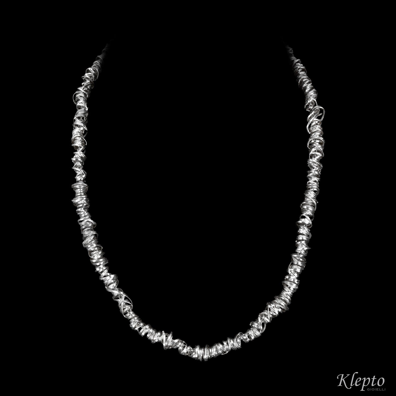 Collana in Argento Silnova® a nodi