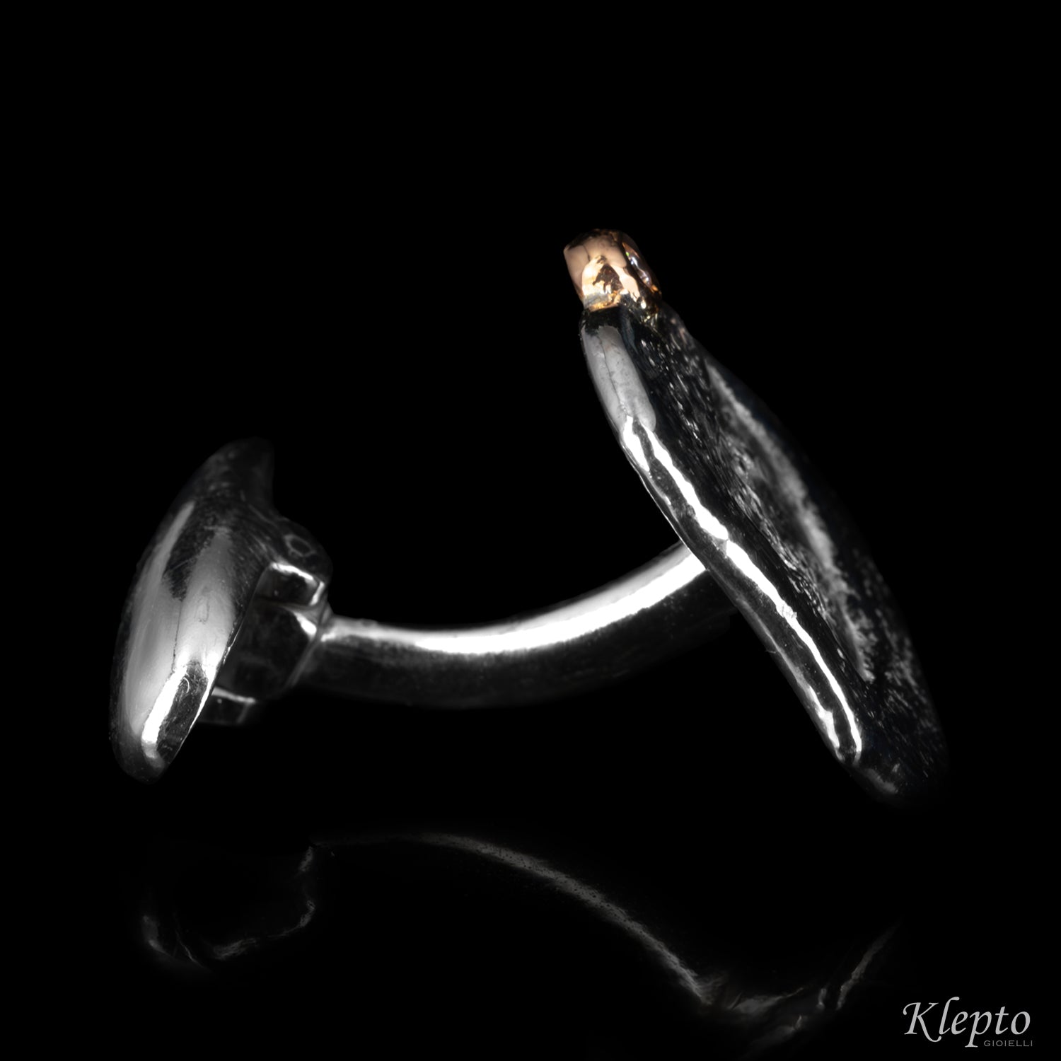 Gemelli in Argento Silnova® con Diamanti e dettagli in oro giallo e rosa