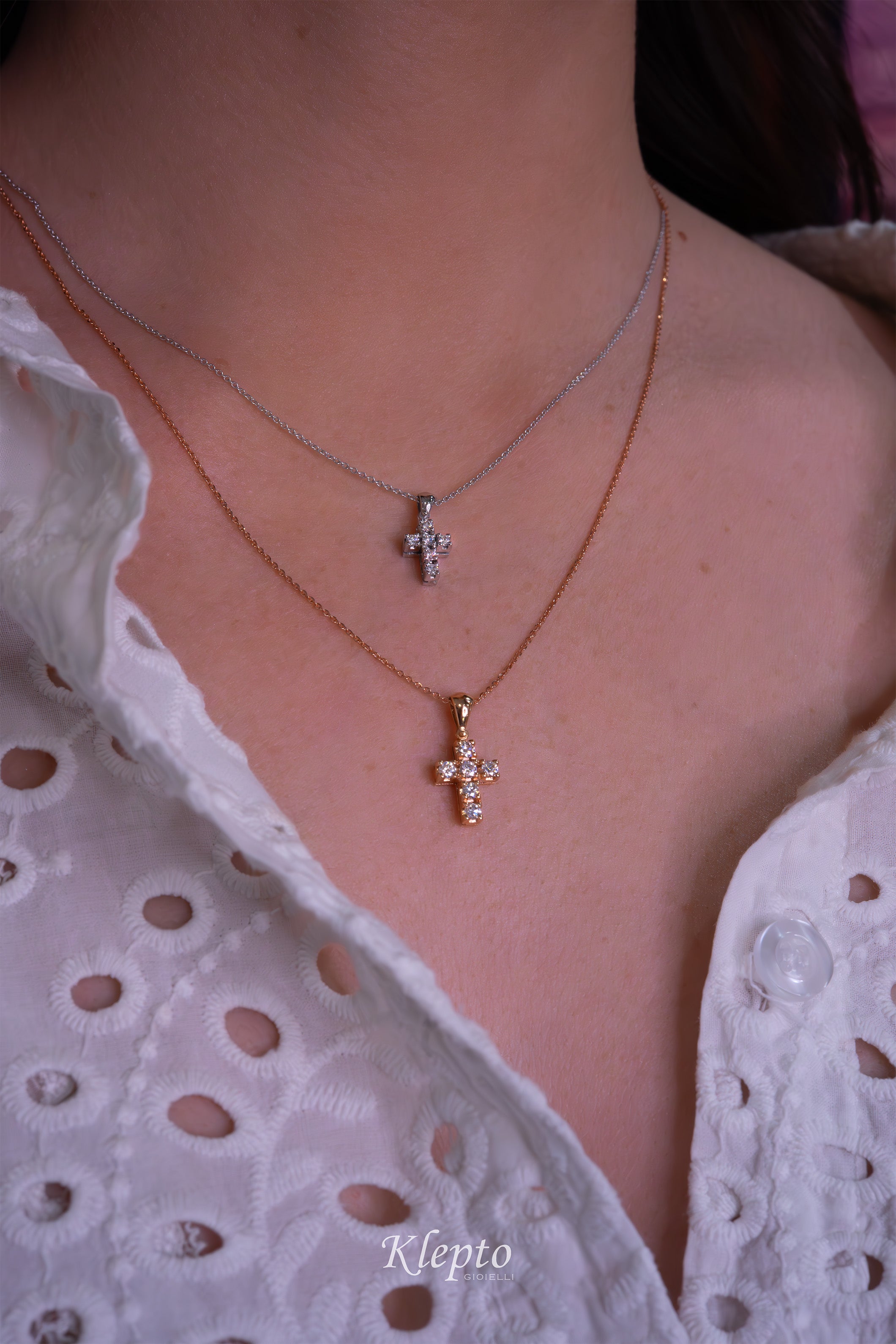 Pendente in oro bianco con Diamanti