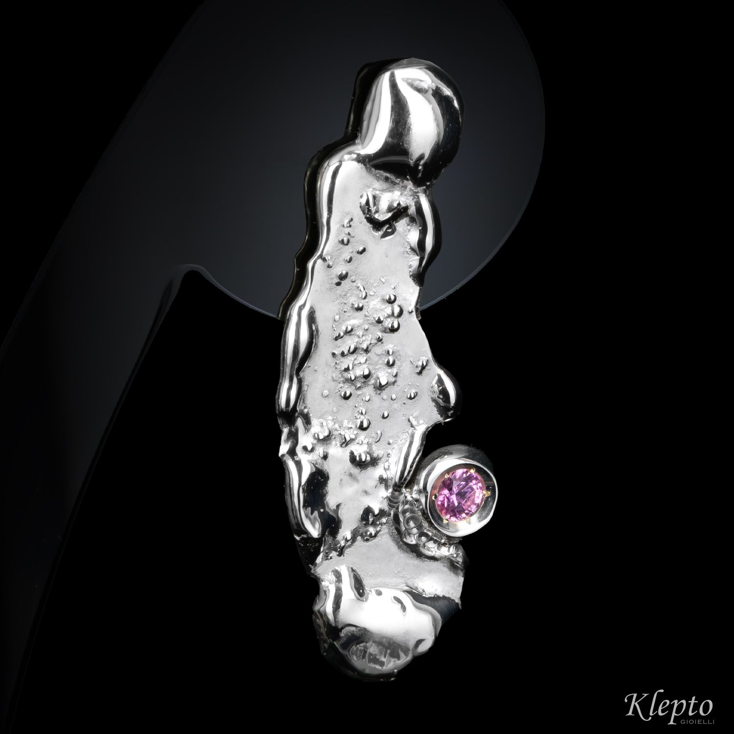 Orecchini in Argento Silnova® "Oasi" con Zaffiri rosa