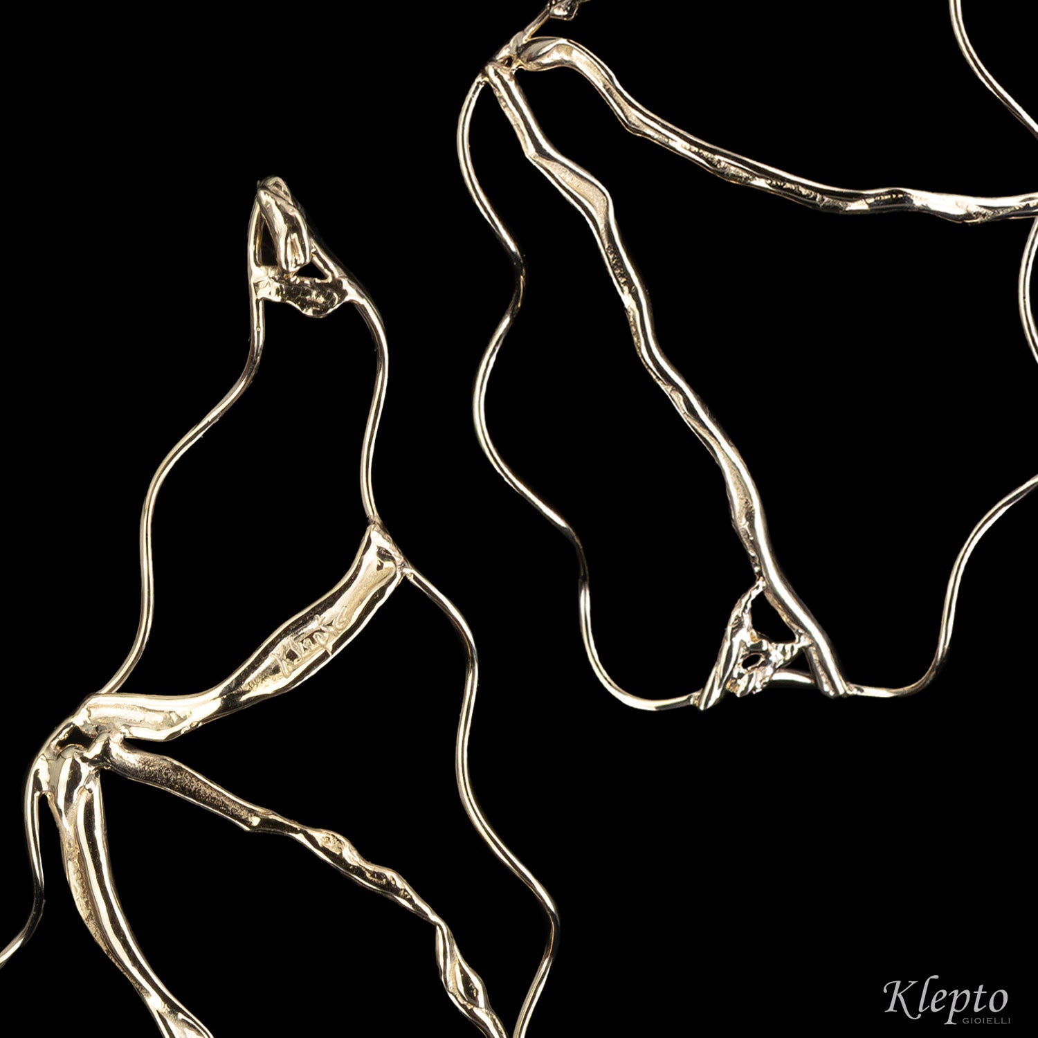 Orecchini in oro bianco naturale