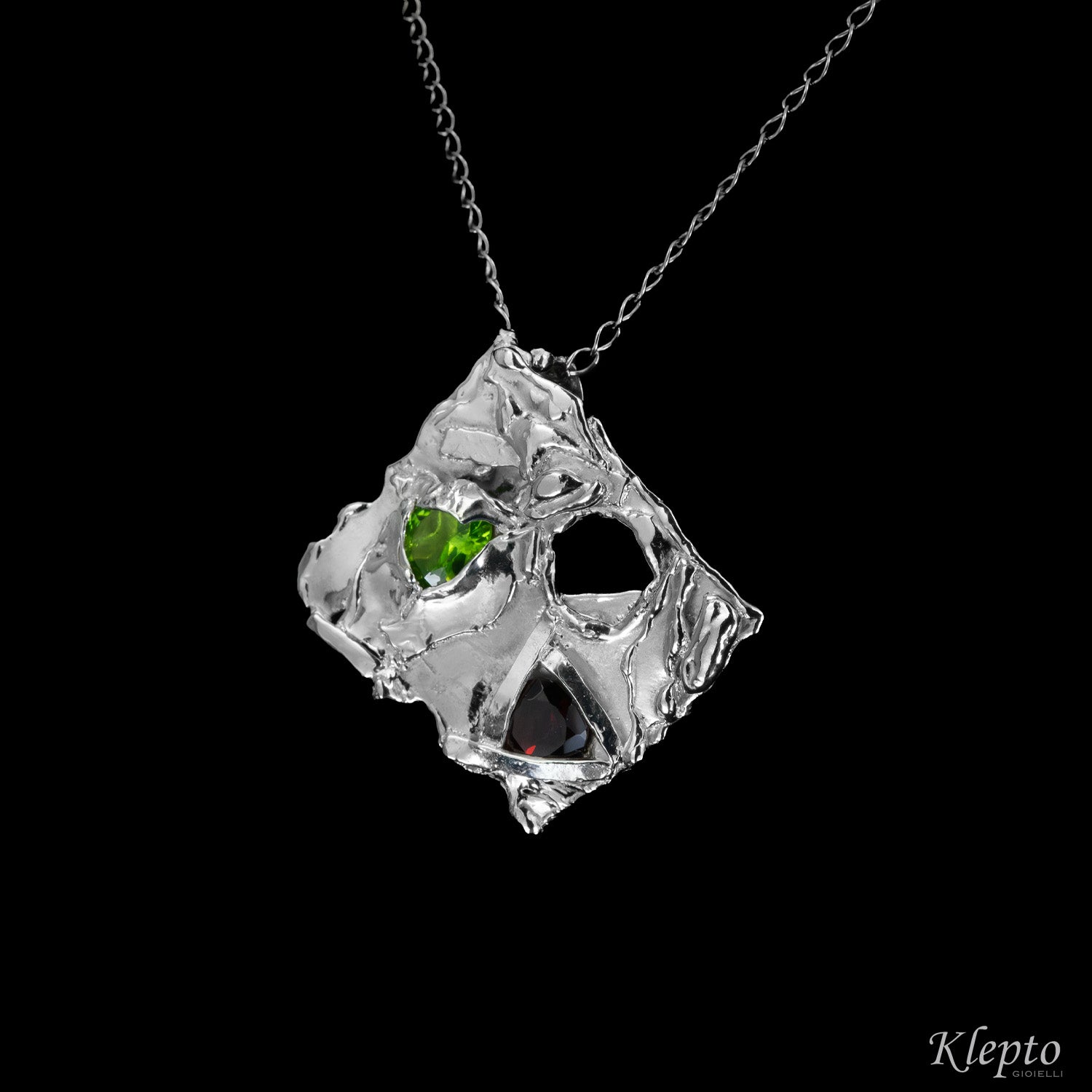 Pendente in Argento Silnova® con Peridoto e Granato