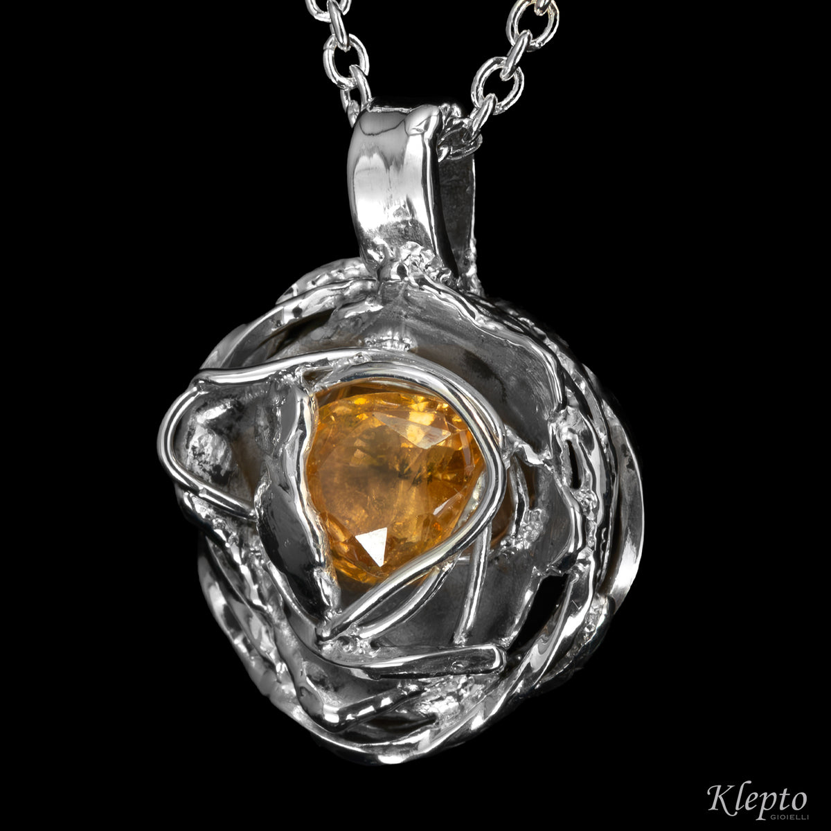 Pendente in Argento Silnova® con Citrino