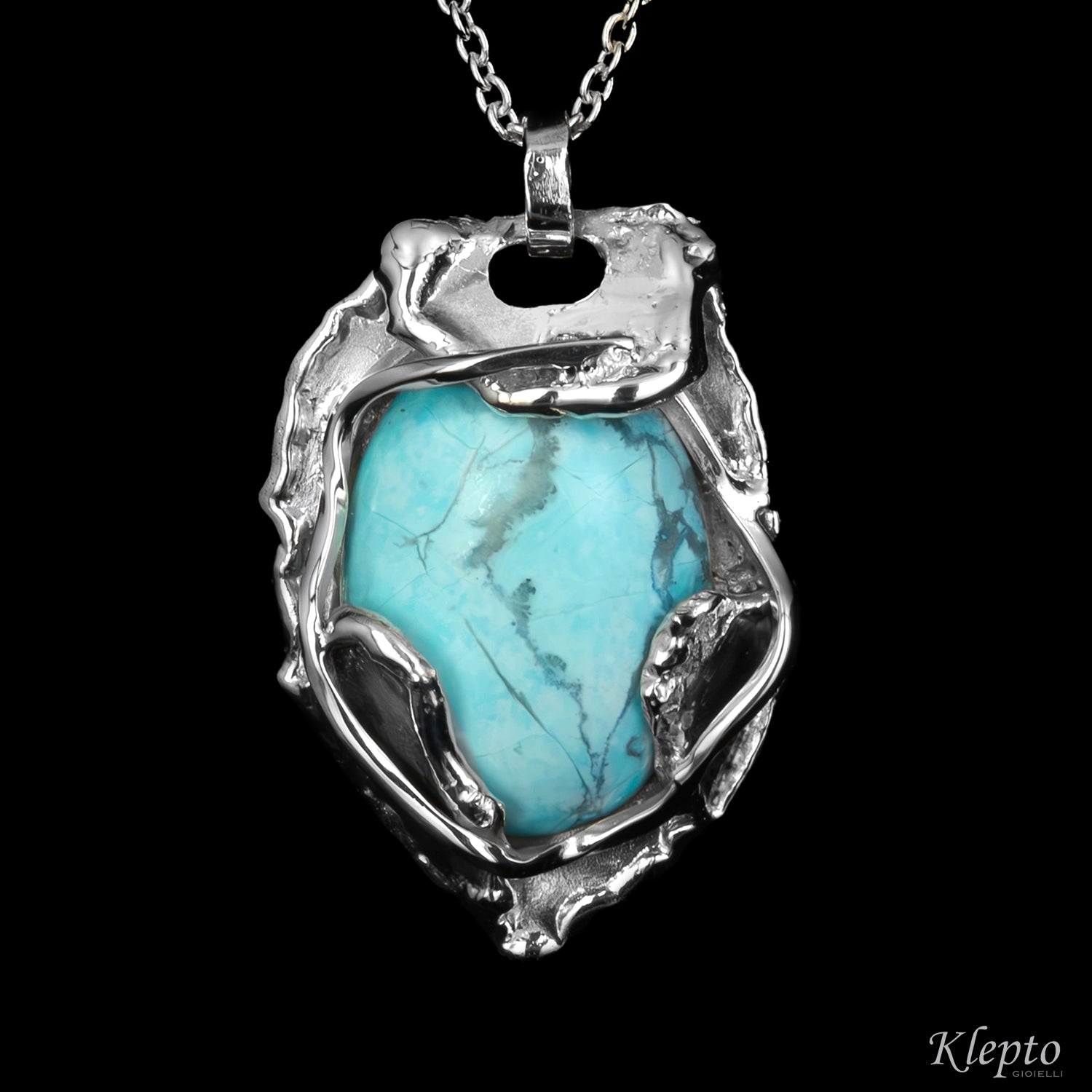 Pendente in Argento Silnova® con Howlite