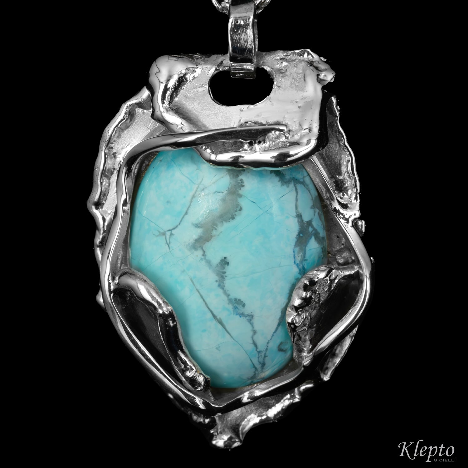 Pendente in Argento Silnova® con Howlite