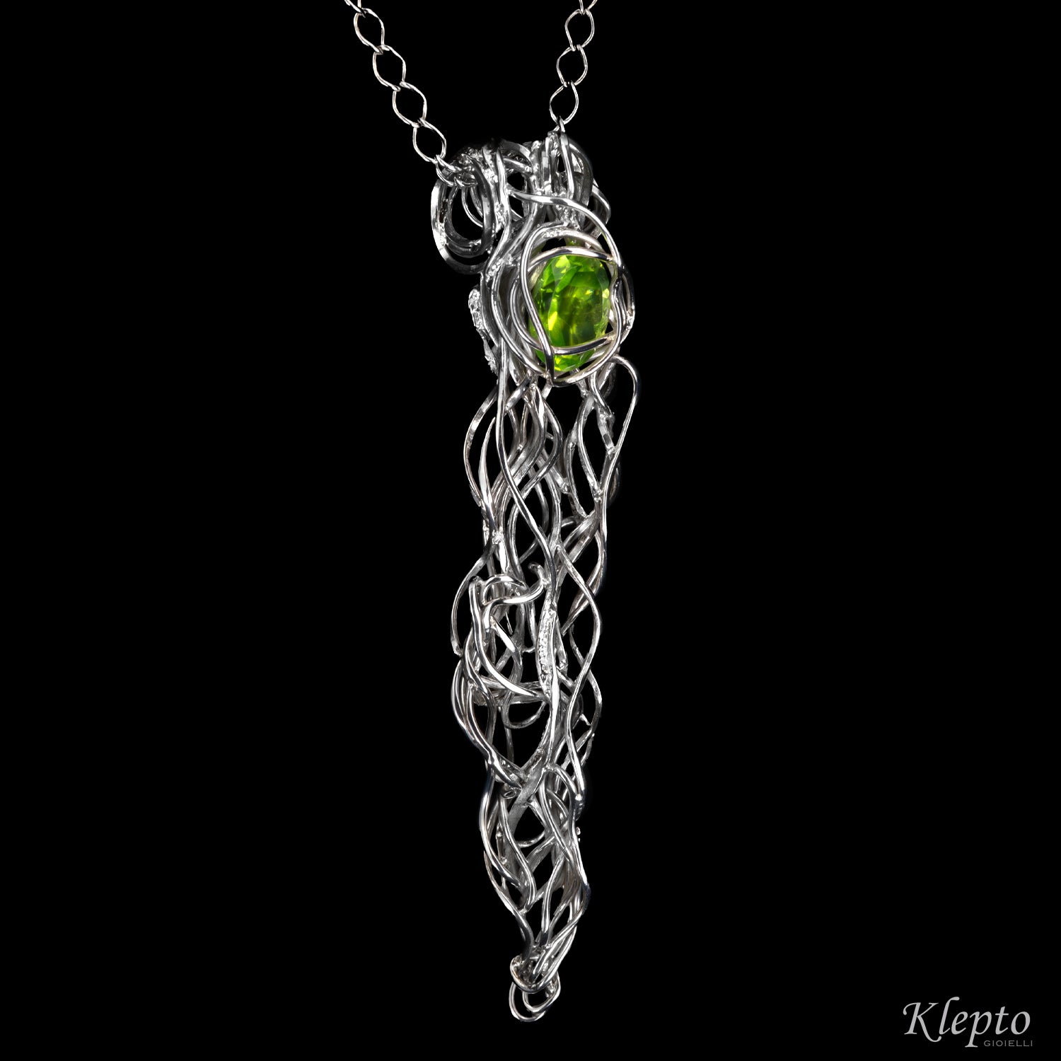 Pendente in Argento Silnova® con Peridoto