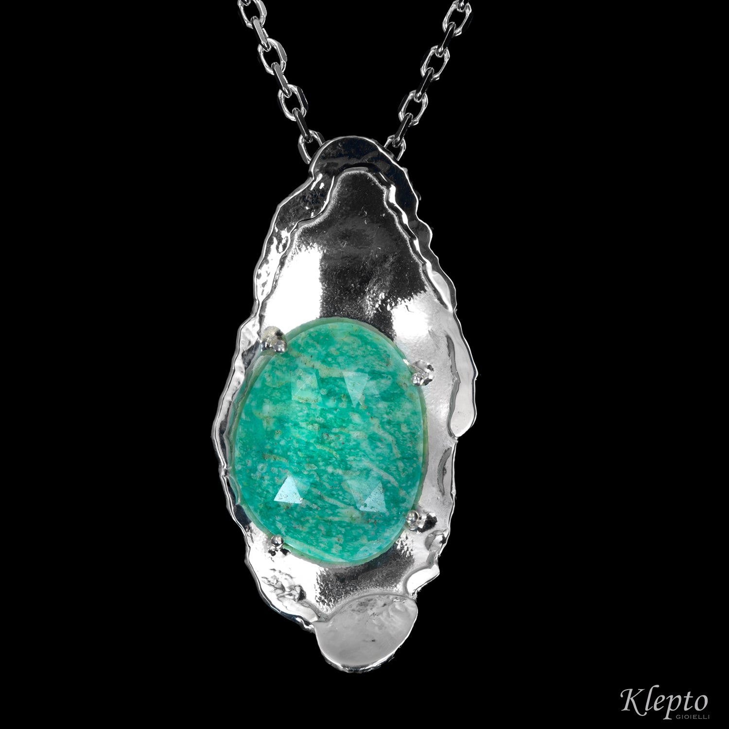 Pendente in Argento Silnova® con Amazzonite
