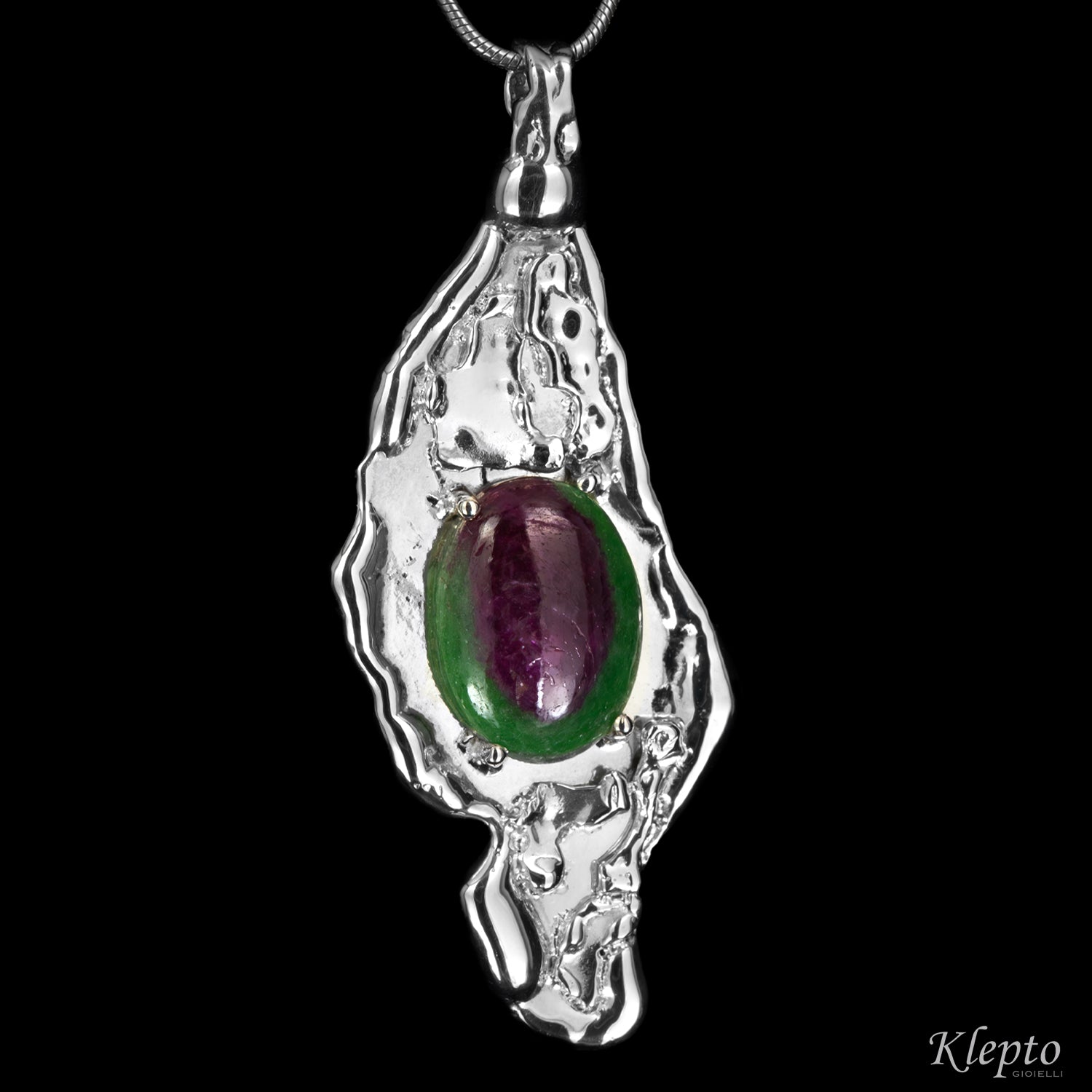 Pendente in Argento Silnova® con Zoisite