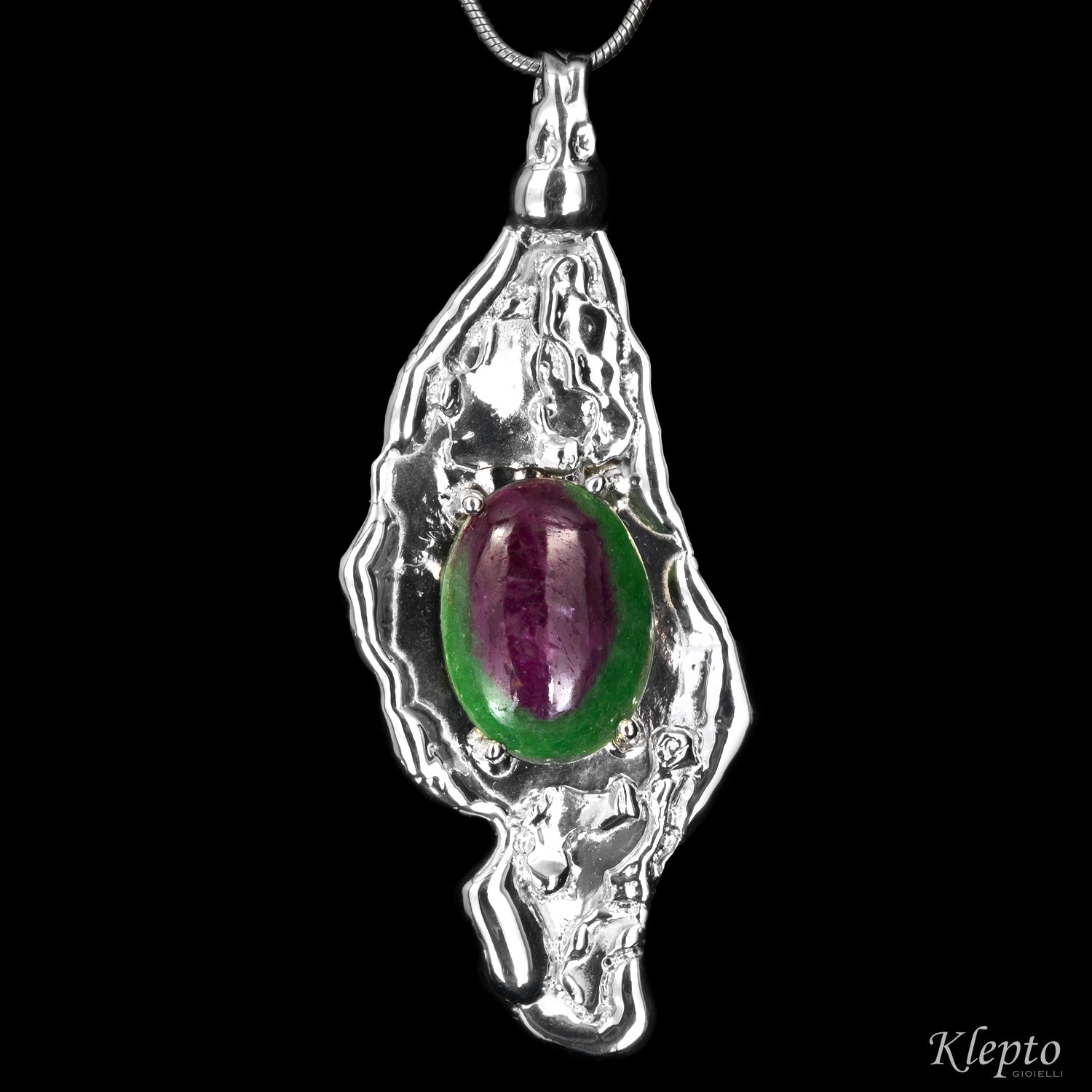 Pendente in Argento Silnova® con Zoisite