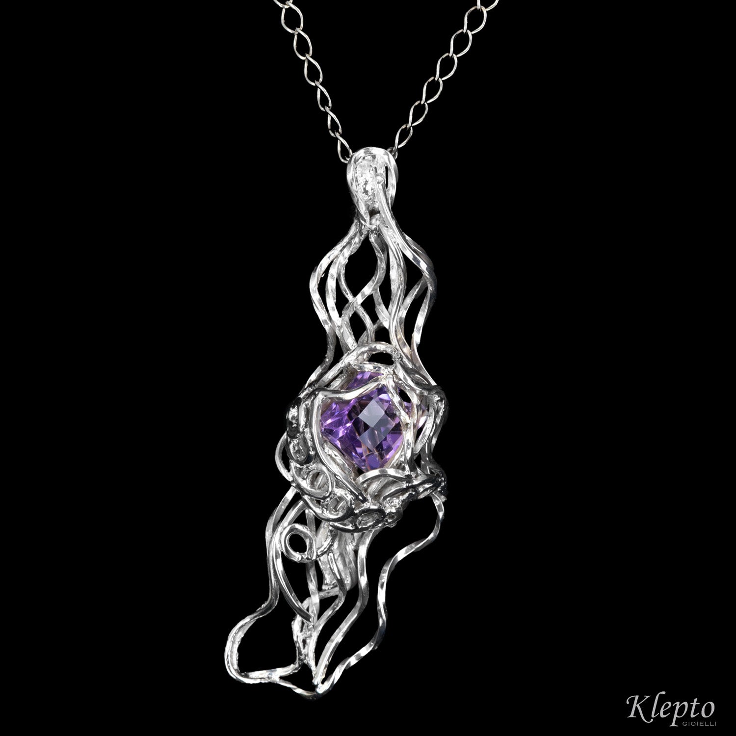 Pendente in Argento Silnova® con Ametista