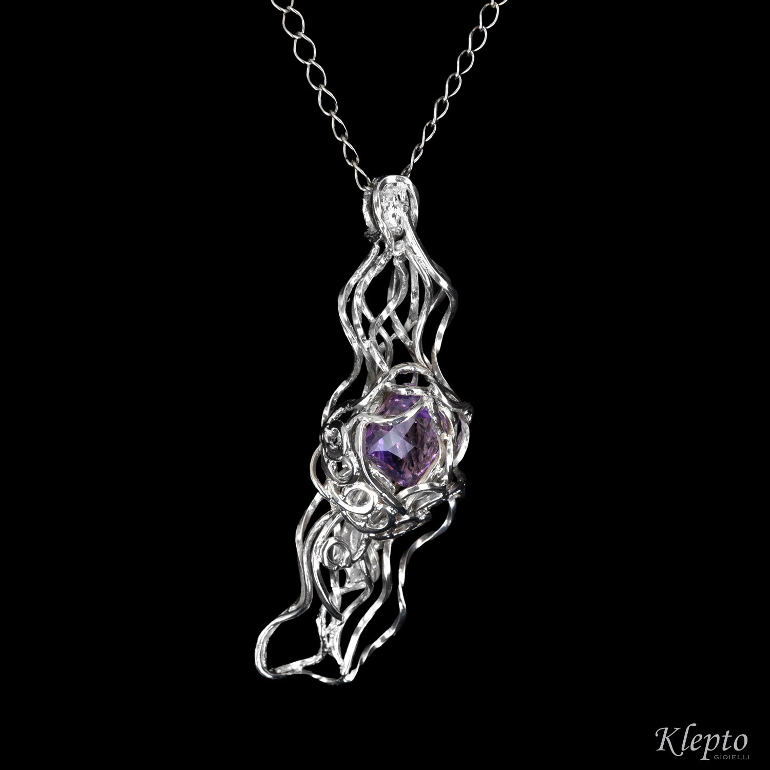 Pendente in Argento Silnova® con Ametista