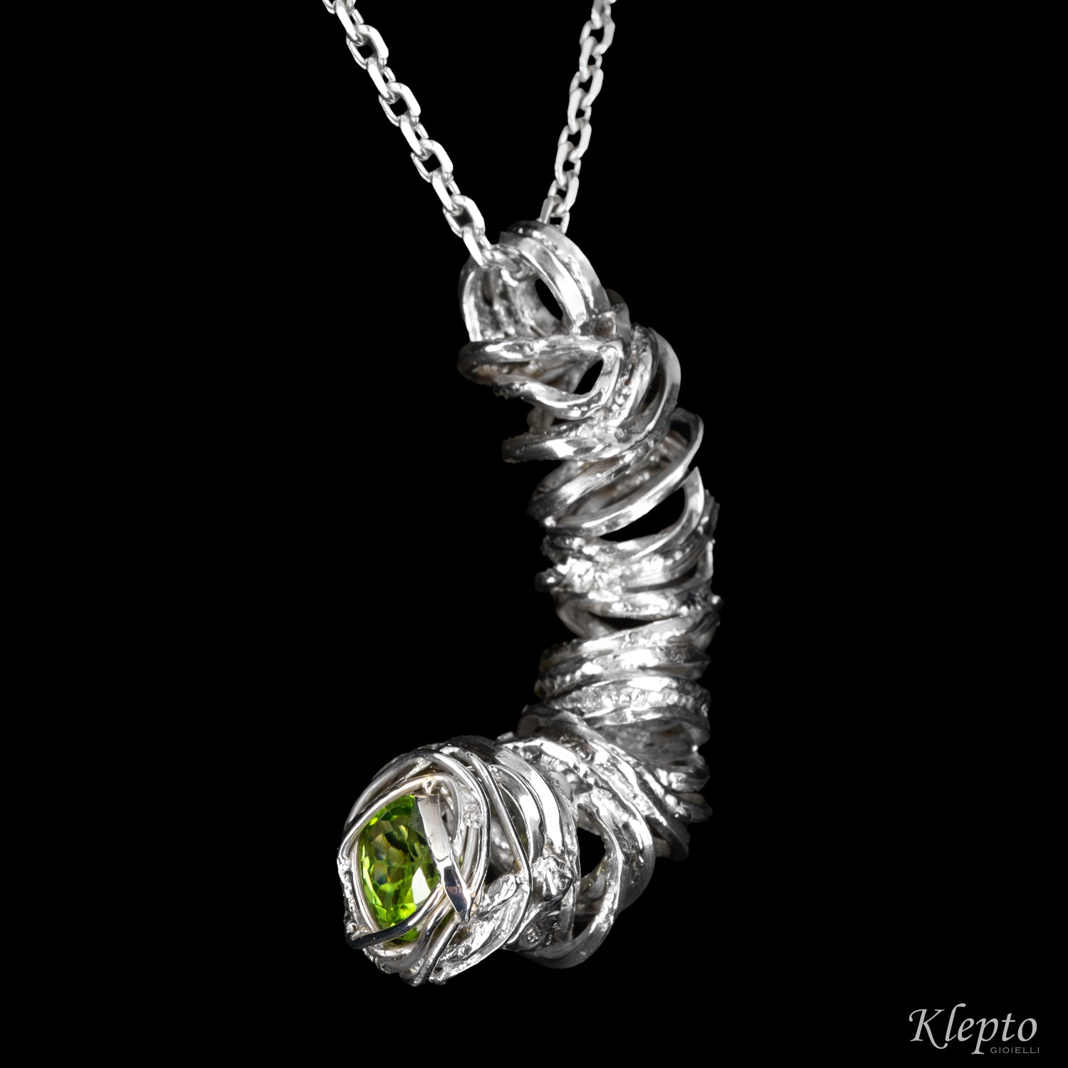 Pendente in Argento Silnova® con Peridoto