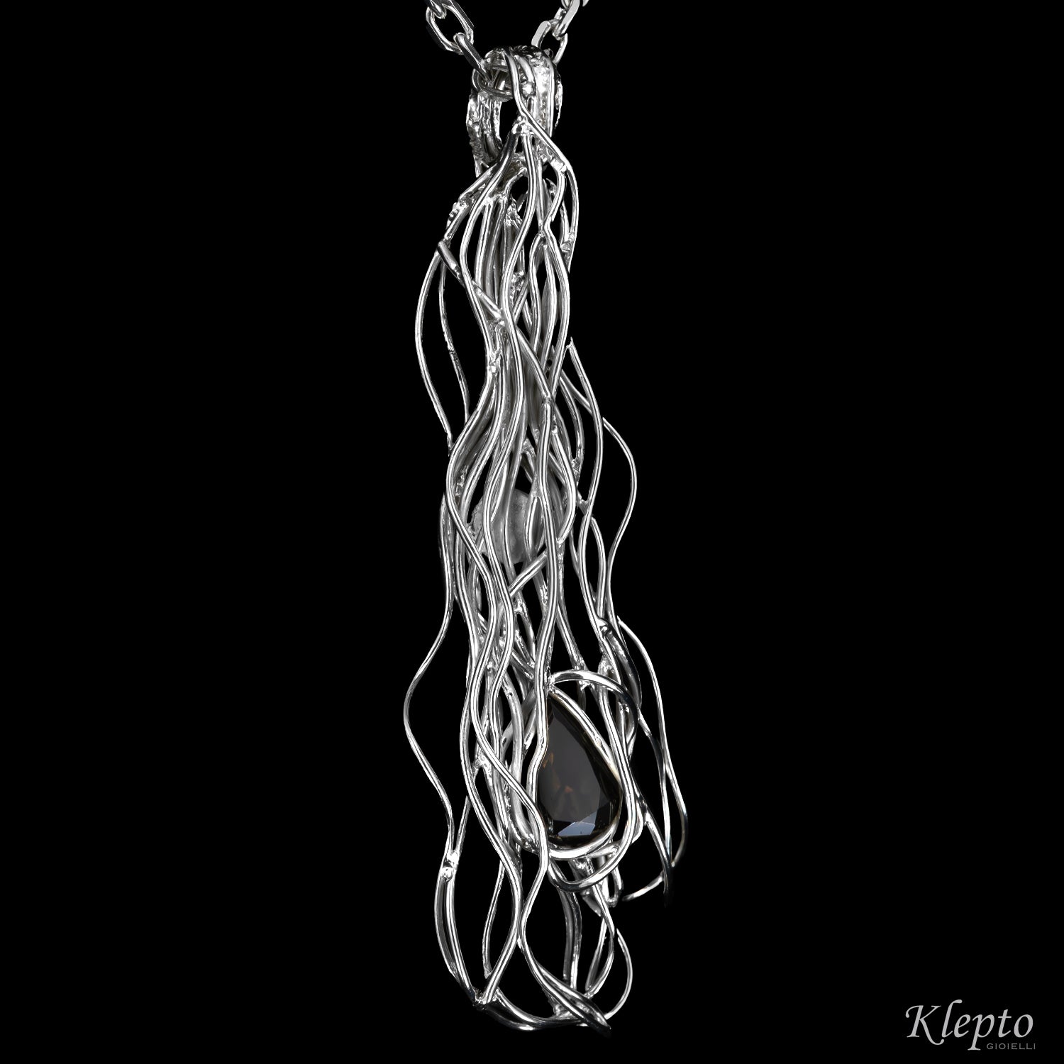 Pendente in Argento Silnova® con Tormalina verde