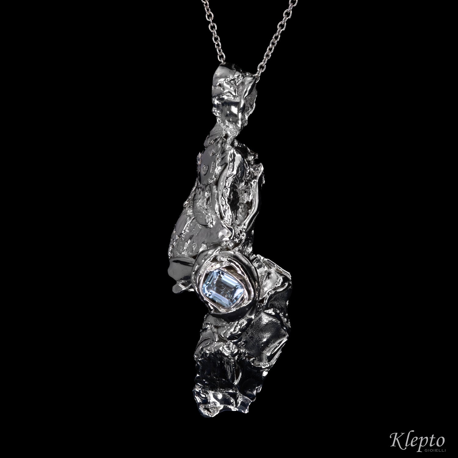 Pendente in Argento Silnova® con Acquamarina