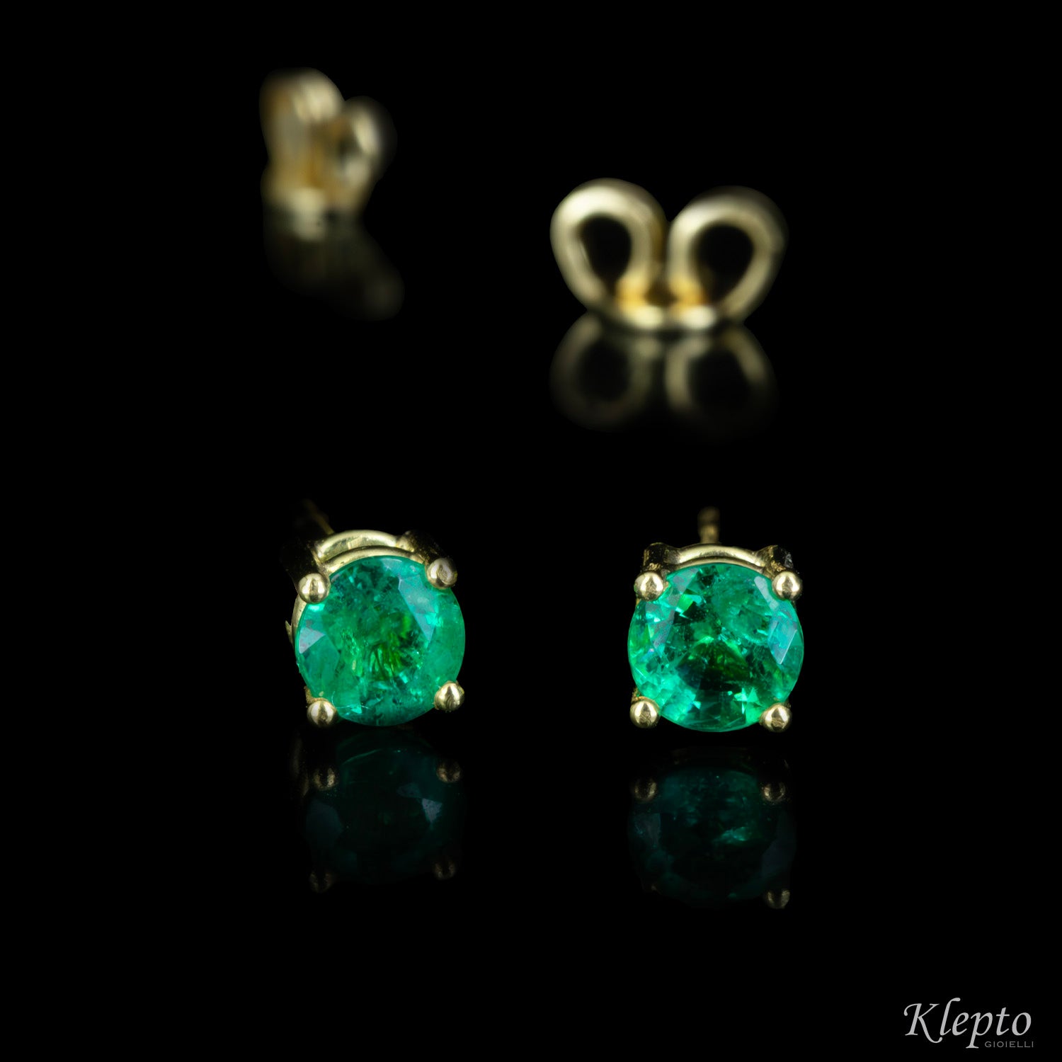 Orecchini in oro giallo con Smeraldi