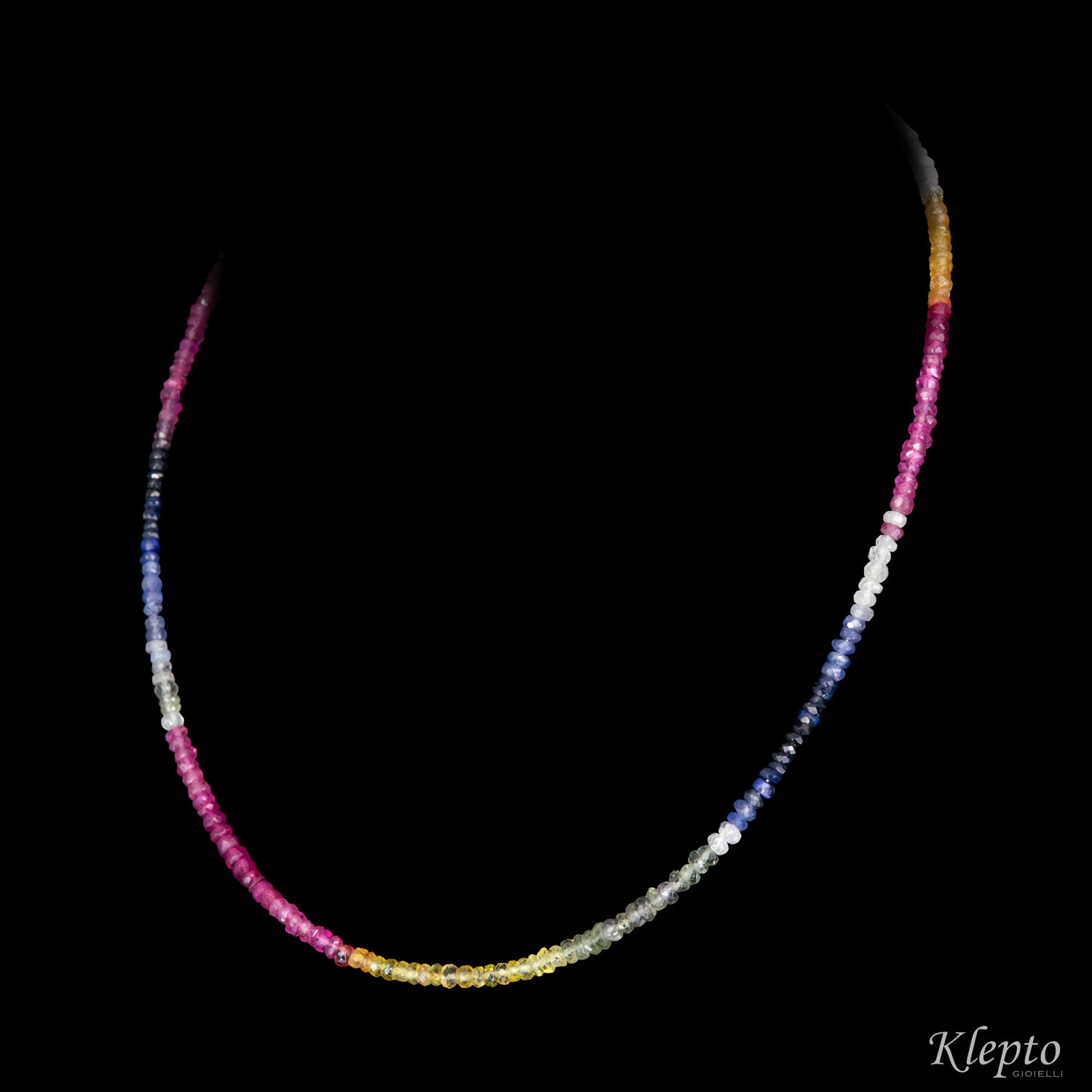 Collana Rainbow con Zaffiri multicolor