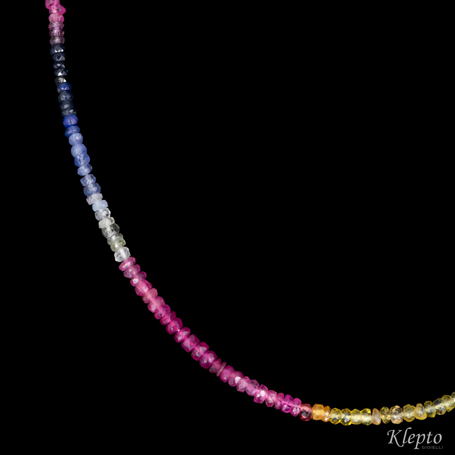 Collana Rainbow con Zaffiri multicolor