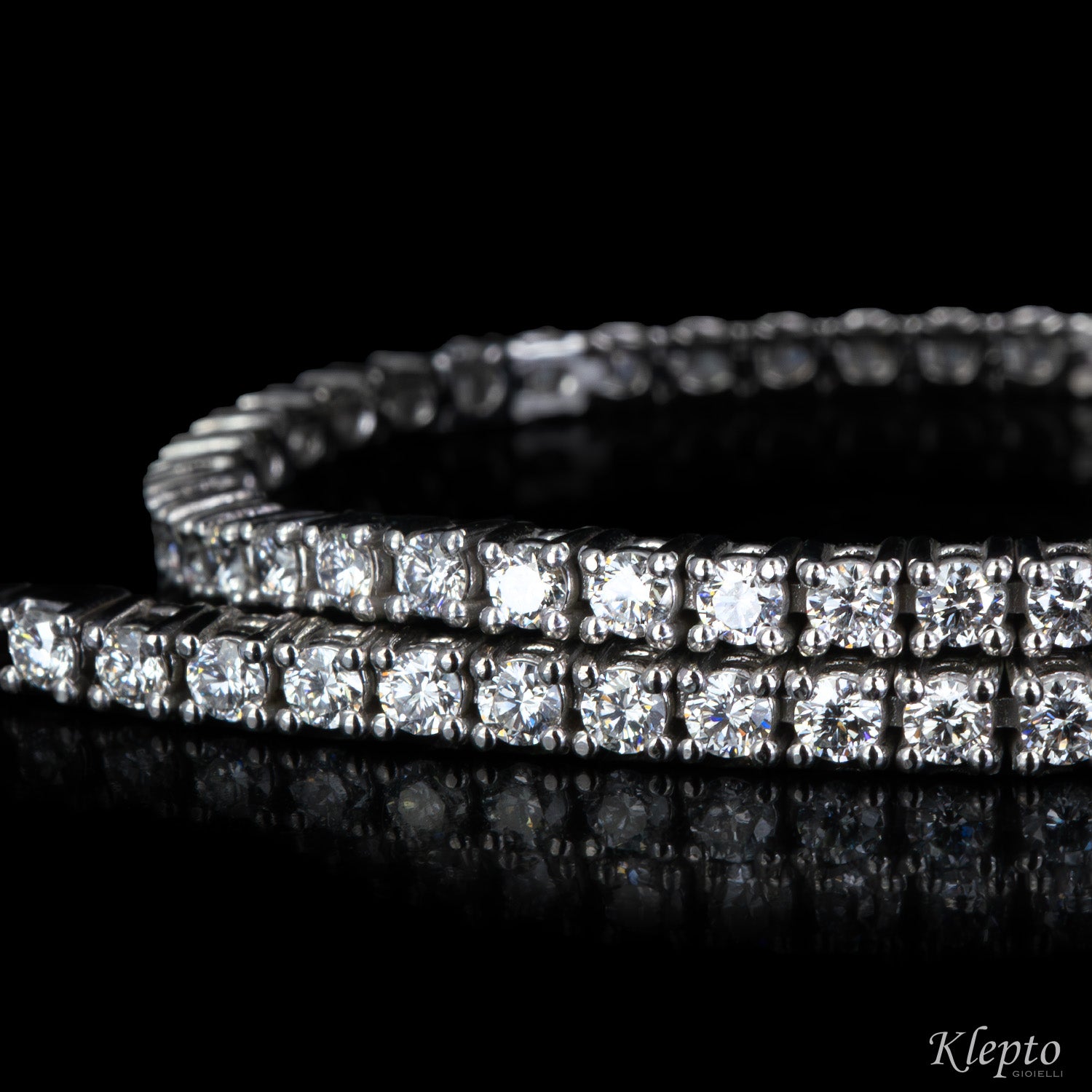 Bracciale in oro bianco Tennis con diamanti