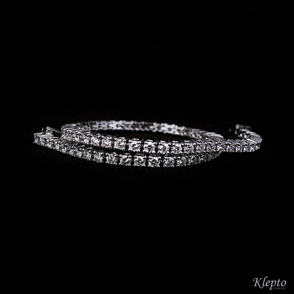 Bracciale in oro bianco Tennis con diamanti