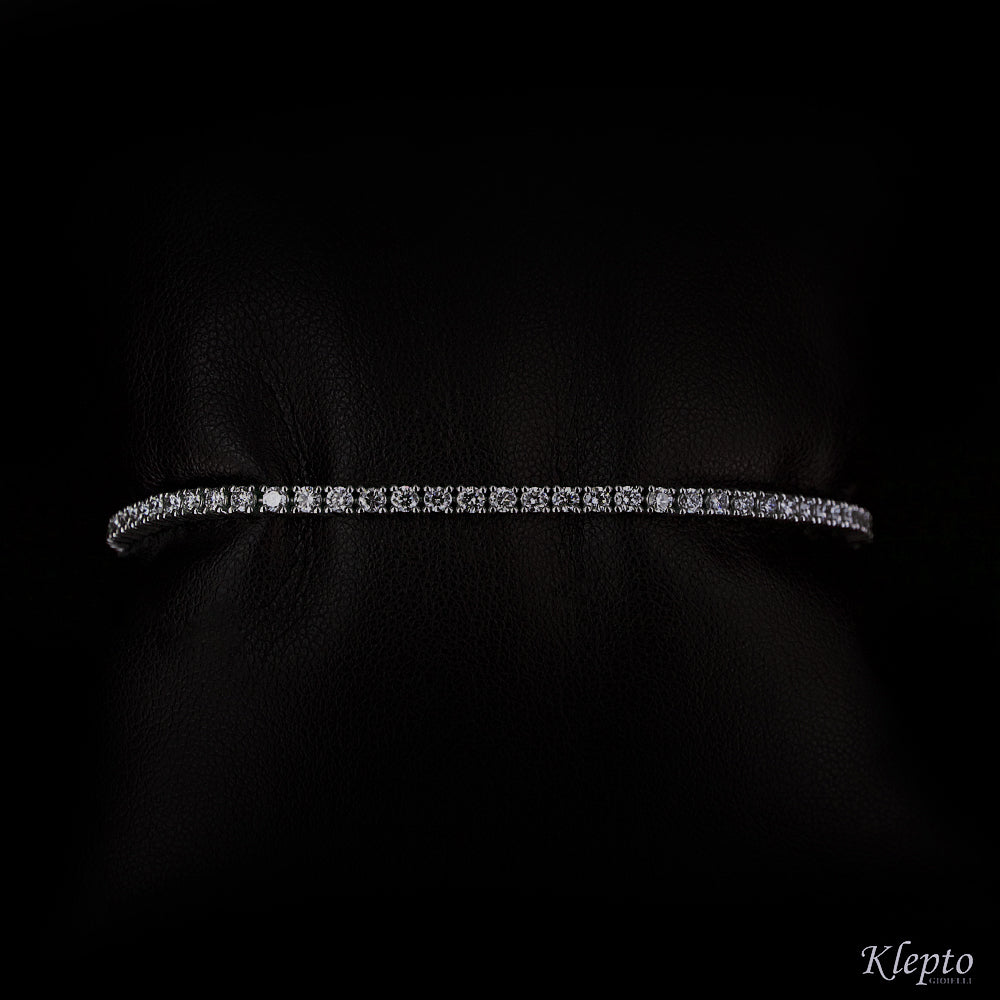 Bracciale in oro bianco Tennis con diamanti